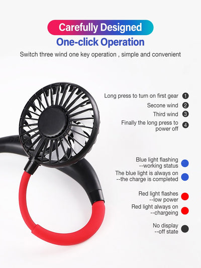 Handheld Wearable Fan